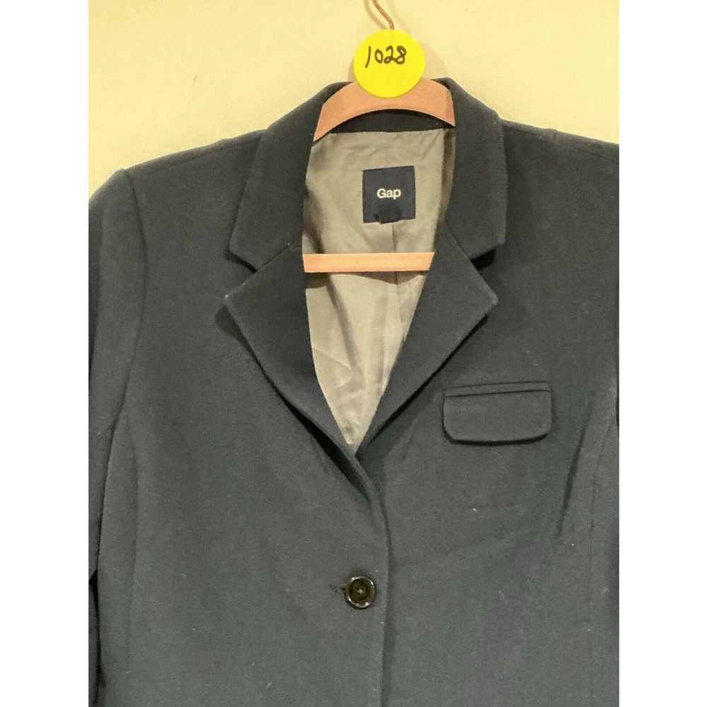 Woman’s Gap Size 0 Blue 2 Button Up Lined Blazer - Picture 3 of 11